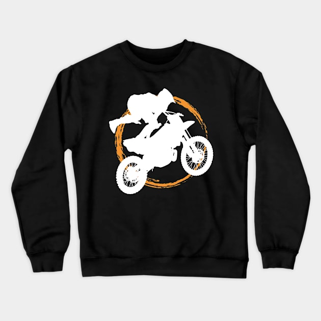 Jump with style Motocross Dirt Bike Crewneck Sweatshirt by debageur